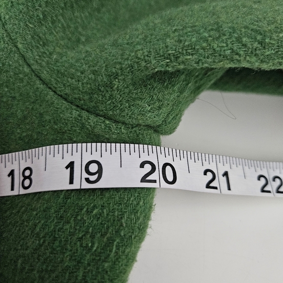CAbi Double-breasted Wool Blend Jacket Clover Green Peacoat Crop Sz 4 - Picture 10 of 14